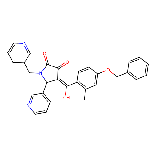 4-(4-(Benzyloxy)-2-methylbenzoyl)-3-hydroxy-5-(pyridin-3-yl)-1-(pyridin-3-ylmethyl)-1H-pyrrol-2(5H)-one structure