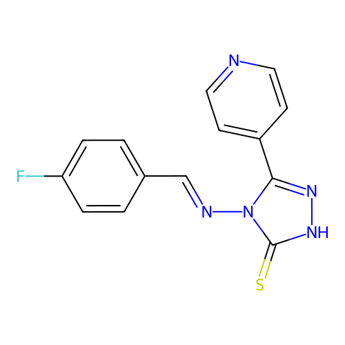 4-((4-Fluorobenzylidene)amino)-5-(4-pyridinyl)-4H-1,2,4-triazole-3-thiol structure