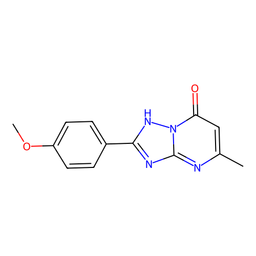 2-(4-methoxyphenyl)-5-methyl[1,2,4]triazolo[1,5-a]pyrimidin-7(4H)-one structure
