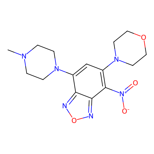 7-(4-Methylpiperazin-1-yl)-5-(morpholin-4-yl)-4-nitro-2,1,3-benzoxadiazole structure