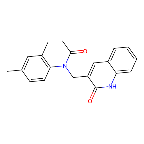 N-(2,4-dimethylphenyl)-N-[(2-oxo-1H-quinolin-3-yl)methyl]acetamide structure