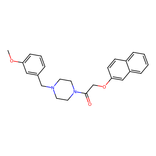 1-(4-(3-Methoxybenzyl)piperazin-1-yl)-2-(naphthalen-2-yloxy)ethanone structure