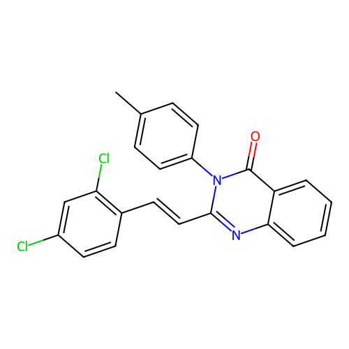 2-[(E)-2-(2,4-dichlorophenyl)ethenyl]-3-(4-methylphenyl)quinazolin-4-one structure
