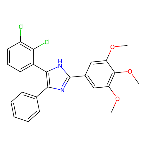 4-(2,3-dichlorophenyl)-5-phenyl-2-(3,4,5-trimethoxyphenyl)-1H-imidazole structure