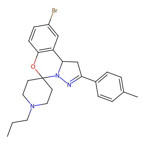 12''-bromo-4''-(4-methylphenyl)-1-propyl-8''-oxa-5'',6''-diazaspiro[piperidine-4,7''-tricyclo[7.4.0.0^{2,6}]tridecane]-1''(13''),4'',9'',11''-tetraene structure