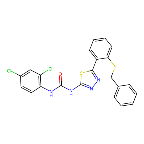 C22H16Cl2N4OS2 structure