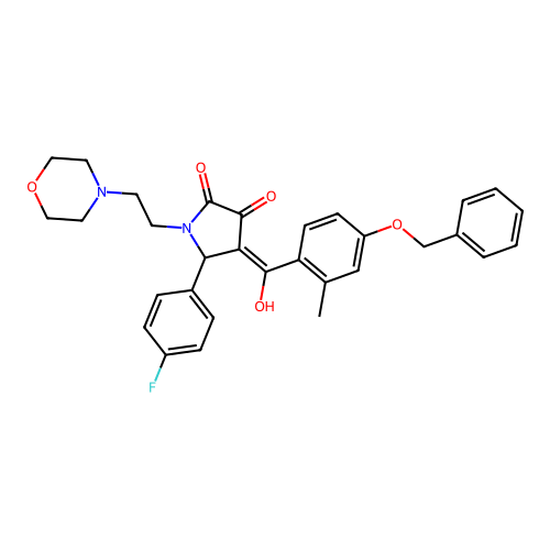 4-(4-(Benzyloxy)-2-methylbenzoyl)-5-(4-fluorophenyl)-3-hydroxy-1-(2-morpholinoethyl)-1H-pyrrol-2(5H)-one structure