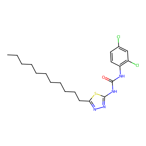 1-(2,4-Dichlorophenyl)-3-(5-undecyl-1,3,4-thiadiazol-2-yl)urea structure