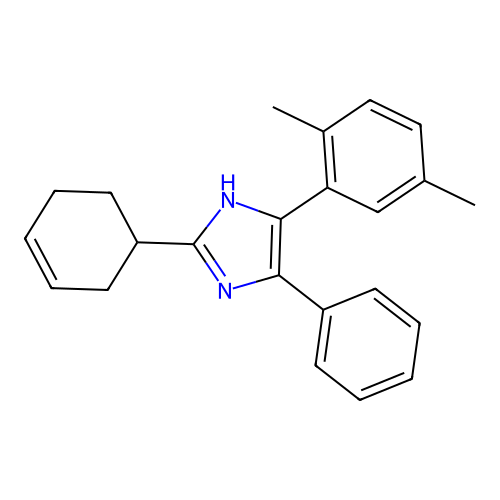 2-(cyclohex-3-en-1-yl)-4-(2,5-dimethylphenyl)-5-phenyl-1H-imidazole structure