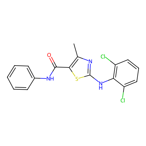 2-[(2,6-dichlorophenyl)amino]-4-methyl-N-phenyl-1,3-thiazole-5-carboxamide structure