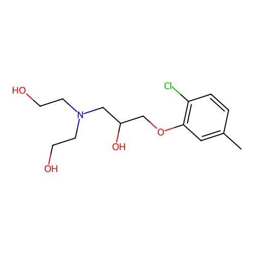 1-[Bis(2-hydroxyethyl)amino]-3-(2-chloro-5-methylphenoxy)propan-2-ol structure