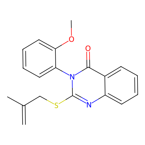 3-(2-methoxyphenyl)-2-[(2-methylprop-2-en-1-yl)sulfanyl]quinazolin-4(3H)-one structure