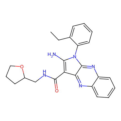 2-amino-1-(2-ethylphenyl)-N-(oxolan-2-ylmethyl)pyrrolo[3,2-b]quinoxaline-3-carboxamide structure
