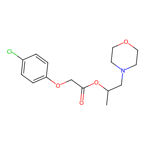 1-(Morpholin-4-yl)propan-2-yl (4-chlorophenoxy)acetate structure