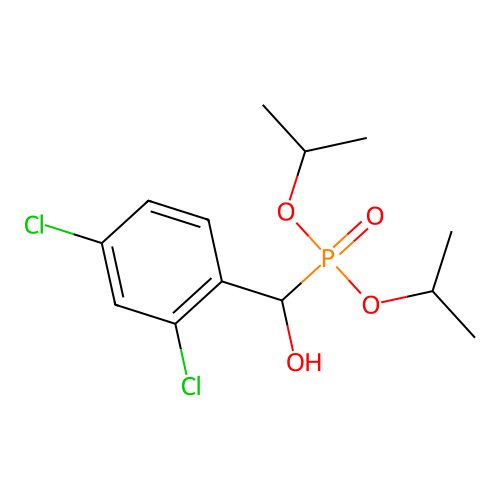 Diisopropyl ((2,4-dichlorophenyl)(hydroxy)methyl)phosphonate structure