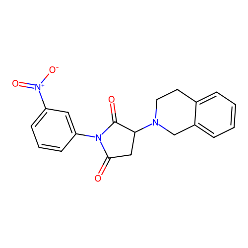 3-(3,4-dihydroisoquinolin-2(1H)-yl)-1-(3-nitrophenyl)pyrrolidine-2,5-dione structure