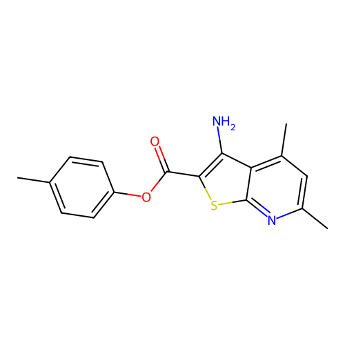 4-Methylphenyl 3-amino-4,6-dimethylthieno[2,3-b]pyridine-2-carboxylate structure