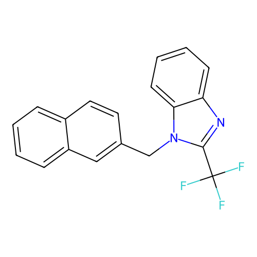 1-(2-Naphthylmethyl)-2-(trifluoromethyl)benzimidazole structure