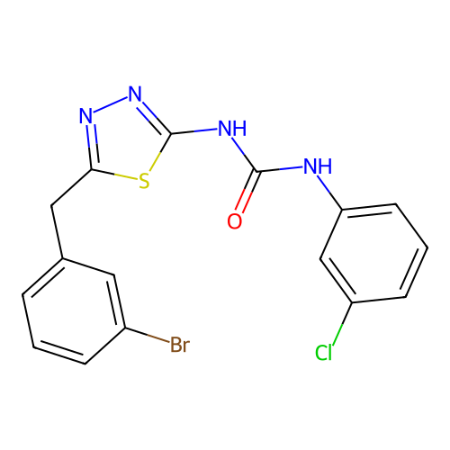 1-(5-(3-Bromobenzyl)-1,3,4-thiadiazol-2-yl)-3-(3-chlorophenyl)urea structure