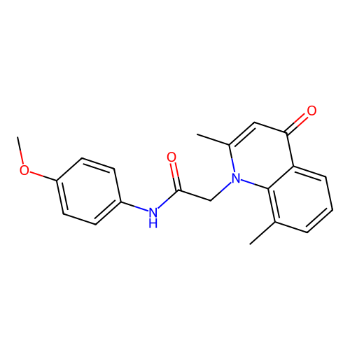2-(2,8-dimethyl-4-oxoquinolin-1(4H)-yl)-N-(4-methoxyphenyl)acetamide structure