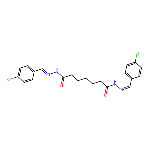 N'~1~-[(E)-(4-chlorophenyl)methylidene]-N'~7~-[(Z)-(4-chlorophenyl)methylidene]heptanedihydrazide structure