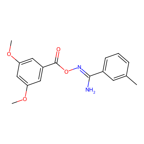 N'-[(3,5-dimethoxybenzoyl)oxy]-3-methylbenzenecarboximidamide structure