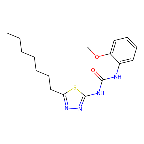 1-(5-Heptyl-1,3,4-thiadiazol-2-yl)-3-(2-methoxyphenyl)urea structure