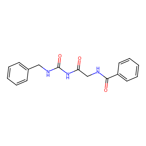 N-{2-[(benzylcarbamoyl)amino]-2-oxoethyl}benzamide structure