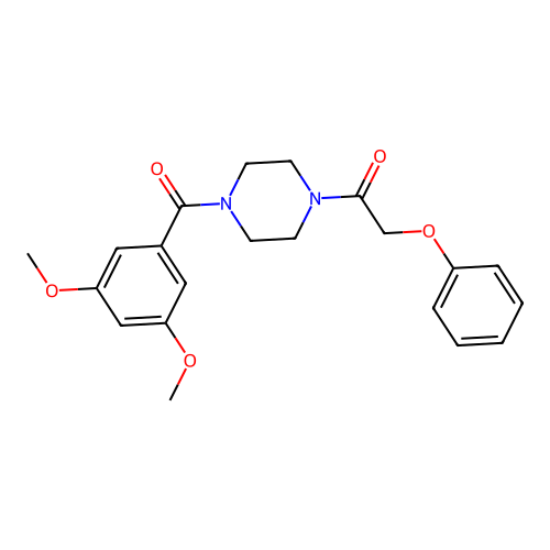 1-{4-[(3,5-Dimethoxyphenyl)carbonyl]piperazin-1-yl}-2-phenoxyethanone structure