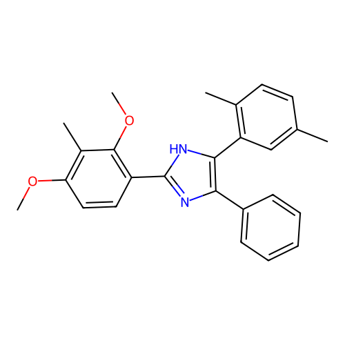2-(2,4-dimethoxy-3-methylphenyl)-5-(2,5-dimethylphenyl)-4-phenyl-1H-imidazole structure