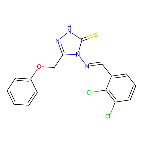 4-((2,3-Dichlorobenzylidene)amino)-5-(phenoxymethyl)-4H-1,2,4-triazole-3-thiol structure