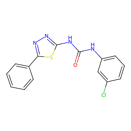 1-(3-Chlorophenyl)-3-(5-phenyl-1,3,4-thiadiazol-2-yl)urea structure