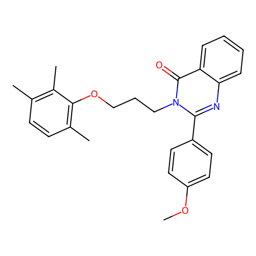 2-(4-methoxyphenyl)-3-(3-(2,3,6-trimethylphenoxy)propyl)quinazolin-4(3H)-one structure