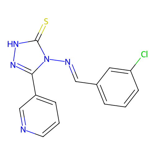 4-((3-Chlorobenzylidene)amino)-5-(3-pyridinyl)-4H-1,2,4-triazole-3-thiol structure