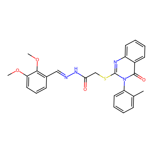(E)-N'-(2,3-dimethoxybenzylidene)-2-((4-oxo-3-(o-tolyl)-3,4-dihydroquinazolin-2-yl)thio)acetohydrazide structure