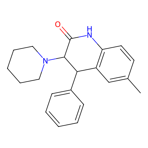 6-Methyl-4-phenyl-3-(piperidin-1-yl)-3,4-dihydroquinolin-2-ol structure