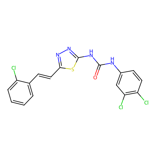 C17H11Cl3N4OS structure