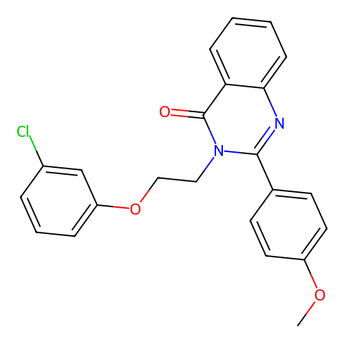 3-(2-(3-chlorophenoxy)ethyl)-2-(4-methoxyphenyl)quinazolin-4(3H)-one structure