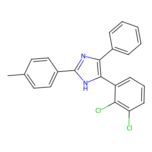 5-(2,3-dichlorophenyl)-2-(4-methylphenyl)-4-phenyl-1H-imidazole structure