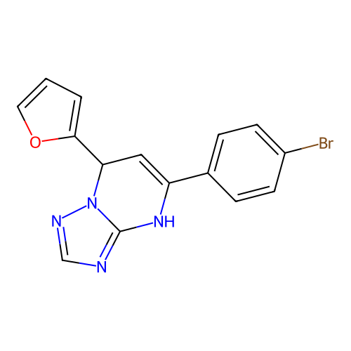 5-(4-Bromophenyl)-7-(furan-2-yl)-4,7-dihydro[1,2,4]triazolo[1,5-a]pyrimidine structure