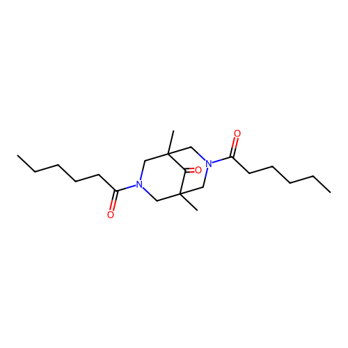 3,7-Dihexanoyl-1,5-dimethyl-3,7-diazabicyclo[3.3.1]nonan-9-one structure