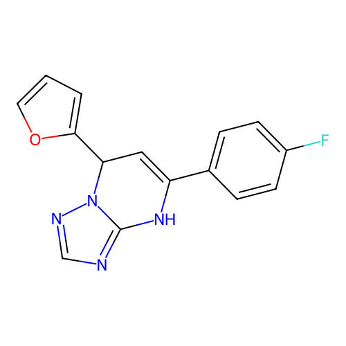 5-(4-Fluorophenyl)-7-(furan-2-yl)-4,7-dihydro[1,2,4]triazolo[1,5-a]pyrimidine structure