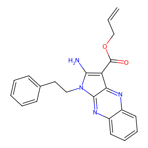 allyl 2-amino-1-phenethyl-1H-pyrrolo[2,3-b]quinoxaline-3-carboxylate structure