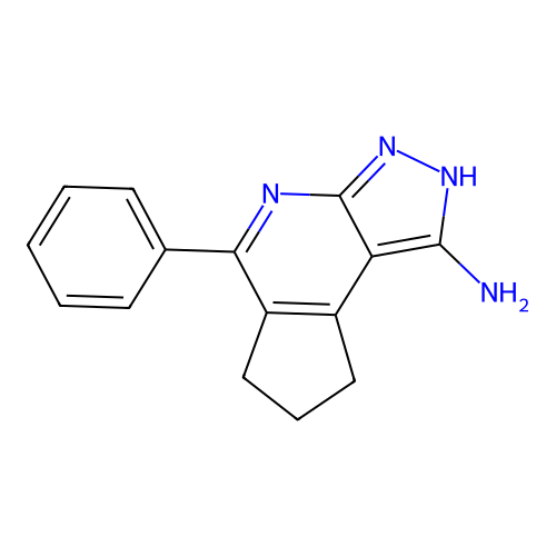 5-Phenyl-3,6,7,8-tetrahydrocyclopenta[d]pyrazolo[3,4-b]pyridin-1-amine structure