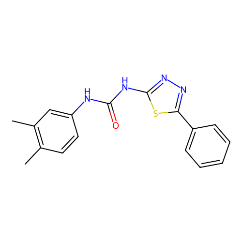 1-(3,4-Dimethylphenyl)-3-(5-phenyl-1,3,4-thiadiazol-2-yl)urea structure