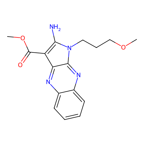 methyl 2-amino-1-(3-methoxypropyl)-1H-pyrrolo[2,3-b]quinoxaline-3-carboxylate structure