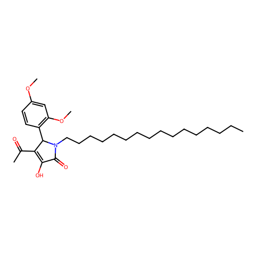 3-acetyl-2-(2,4-dimethoxyphenyl)-1-hexadecyl-4-hydroxy-2H-pyrrol-5-one structure