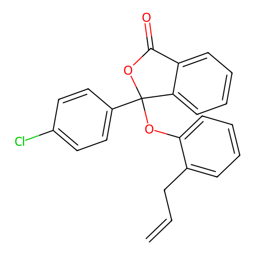 3-(4-chlorophenyl)-3-[2-(prop-2-en-1-yl)phenoxy]-2-benzofuran-1(3H)-one structure