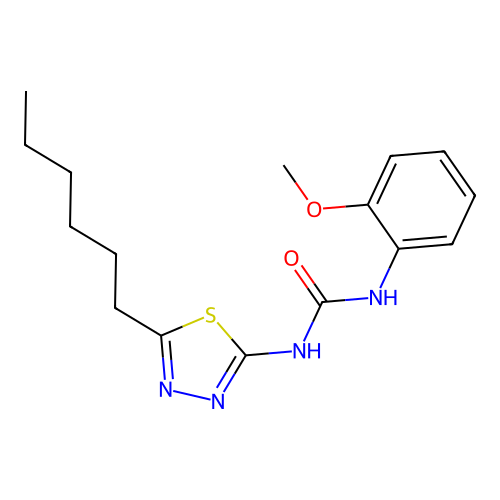 1-(5-Hexyl-1,3,4-thiadiazol-2-yl)-3-(2-methoxyphenyl)urea structure