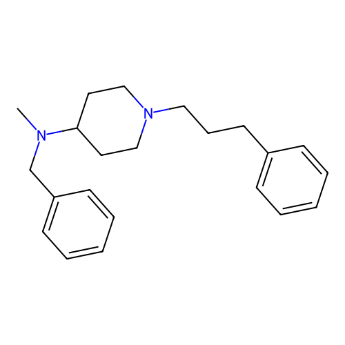N-benzyl-N-methyl-1-(3-phenylpropyl)piperidin-4-amine structure